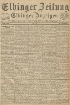 Elbinger Zeitung und Elbinger Anzeigen, Nr. 156 Sonnabend 7. Juli 1894
