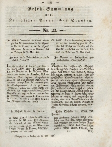 Gesetz-Sammlung für die Königlichen Preussischen Staaten, 11. Juli 1844, nr. 22.