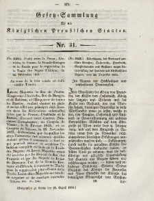 Gesetz-Sammlung für die Königlichen Preussischen Staaten, 28. August 1844, nr. 31.