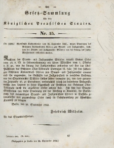 Gesetz-Sammlung für die Königlichen Preussischen Staaten, 30. September 1844, nr. 35.