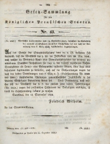 Gesetz-Sammlung für die Königlichen Preussischen Staaten, 31. Dezember 1844, nr. 43.