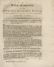 Gesetz-Sammlung für die Königlichen Preussischen Staaten, 11. März 1819, nr. 4.