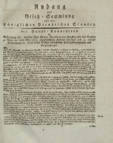 Gesetz-Sammlung für die Königlichen Preussischen Staaten (Anhang + Beilage), 1819