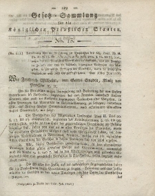 Gesetz-Sammlung für die Königlichen Preussischen Staaten, 15. Juli 1820, nr. 13.