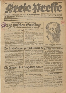 Freie Presse, Nr. 1 Donnerstag 2. Januar 1930 6. Jahrgang