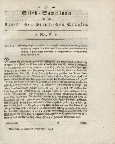 Gesetz-Sammlung für die Königlichen Preussischen Staaten, 30. April 1821, nr. 5.