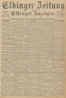 Elbinger Zeitung und Elbinger Anzeigen, Nr. 160 Donnerstag 12. Juli 1894