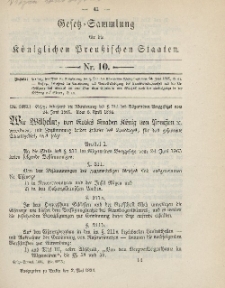 Gesetz-Sammlung für die Königlichen Preussischen Staaten, 2. Mai 1894, nr. 10.
