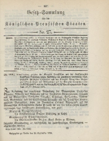 Gesetz-Sammlung für die Königlichen Preussischen Staaten, 24. September 1894, nr. 27.