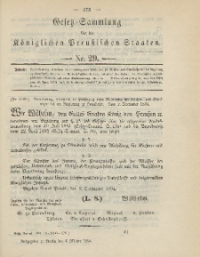 Gesetz-Sammlung für die Königlichen Preussischen Staaten, 6. Oktober 1894, nr. 29.
