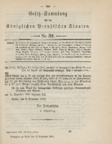 Gesetz-Sammlung für die Königlichen Preussischen Staaten, 29. November 1894, nr. 32.