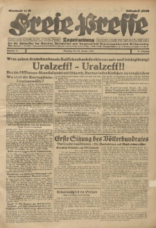 Freie Presse, Nr. 11 Dienstag 14. Januar 1930 6. Jahrgang