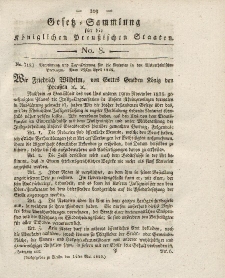 Gesetz-Sammlung für die Königlichen Preussischen Staaten, 14. Mai 1822, nr. 8.