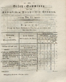 Gesetz-Sammlung für die Königlichen Preussischen Staaten, 10. Juni 1823, nr. 11.