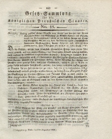 Gesetz-Sammlung für die Königlichen Preussischen Staaten, 9. Dezember 1823, nr. 18.