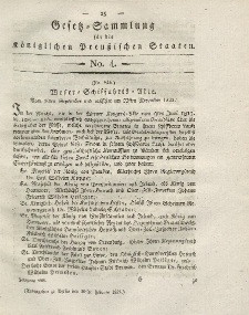 Gesetz-Sammlung für die Königlichen Preussischen Staaten, 20. Februar 1824, nr. 4.