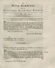 Gesetz-Sammlung für die Königlichen Preussischen Staaten, 13. Juli 1824, nr. 12.
