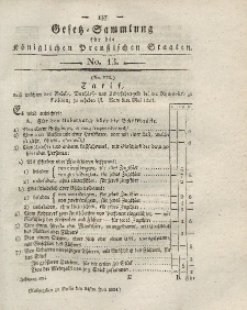Gesetz-Sammlung für die Königlichen Preussischen Staaten, 24. Juli 1824, nr. 13.