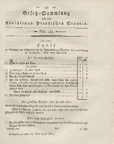 Gesetz-Sammlung für die Königlichen Preussischen Staaten, 28. August 1824, nr. 16.