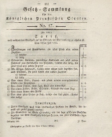Gesetz-Sammlung für die Königlichen Preussischen Staaten, 1. Oktober 1824, nr. 17.