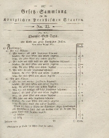 Gesetz-Sammlung für die Königlichen Preussischen Staaten, 22. Dezember 1824, nr. 23.