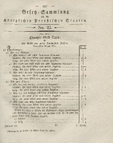 Gesetz-Sammlung für die Königlichen Preussischen Staaten, 22. Dezember 1824, nr. 23.