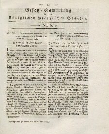 Gesetz-Sammlung für die Königlichen Preussischen Staaten, 11. Mai 1825, nr. 8.