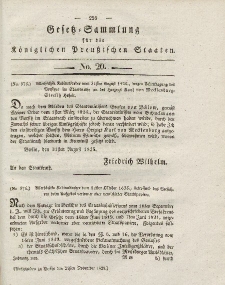 Gesetz-Sammlung für die Königlichen Preussischen Staaten, 24. November 1825, nr. 20.