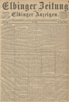 Elbinger Zeitung und Elbinger Anzeigen, Nr. 164 Dienstag 17. Juli 1894