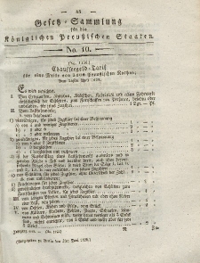 Gesetz-Sammlung für die Königlichen Preussischen Staaten, 3. Juni 1828, nr. 10.