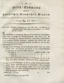 Gesetz-Sammlung für die Königlichen Preussischen Staaten, 10. Juni 1828, nr. 11.