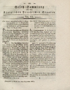 Gesetz-Sammlung für die Königlichen Preussischen Staaten, 14. September 1828, nr. 14.