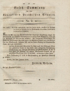 Gesetz-Sammlung für die Königlichen Preussischen Staaten, 6. Februar 1830, nr. 2.