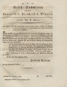 Gesetz-Sammlung für die Königlichen Preussischen Staaten, 6. Februar 1830, nr. 2.