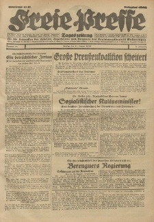 Freie Presse, Nr. 26 Freitag 31. Januar 1930 6. Jahrgang