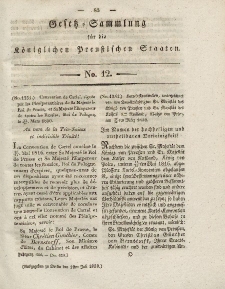 Gesetz-Sammlung für die Königlichen Preussischen Staaten, 1. Juli 1830, nr. 12.