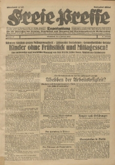 Freie Presse, Nr. 27 Sonnabend 1. Februar 1930 6. Jahrgang