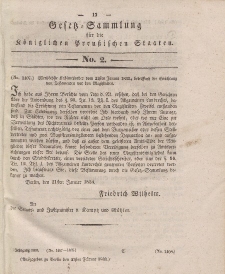Gesetz-Sammlung für die Königlichen Preussischen Staaten, 27. Februar 1833, nr. 2.