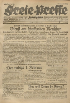 Freie Presse, Nr. 28 Montag 3. Februar 1930 6. Jahrgang