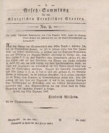 Gesetz-Sammlung für die Königlichen Preussischen Staaten, 4. Februar 1834, nr. 2.