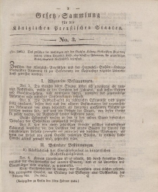 Gesetz-Sammlung für die Königlichen Preussischen Staaten, 11. Februar 1834, nr. 3.