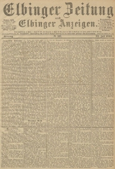 Elbinger Zeitung und Elbinger Anzeigen, Nr. 169 Sonntag 22. Juli 1894