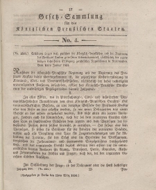 Gesetz-Sammlung für die Königlichen Preussischen Staaten, 13. März 1834, nr. 4.