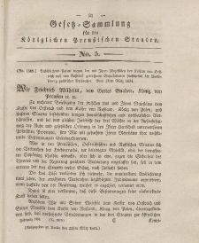 Gesetz-Sammlung für die Königlichen Preussischen Staaten, 22. März 1834, nr. 5.