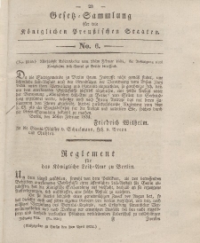 Gesetz-Sammlung für die Königlichen Preussischen Staaten, 2. April 1834, nr. 6.