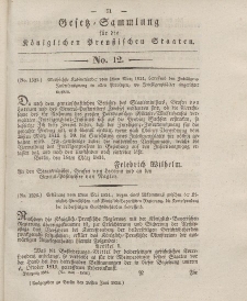 Gesetz-Sammlung für die Königlichen Preussischen Staaten, 28. Juni 1834, nr. 12.