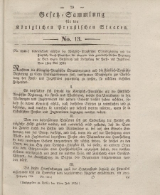 Gesetz-Sammlung für die Königlichen Preussischen Staaten, 14. Juli 1834, nr. 13.