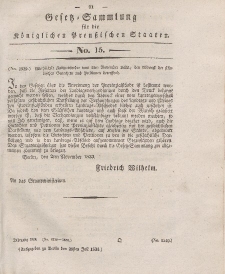 Gesetz-Sammlung für die Königlichen Preussischen Staaten, 29. Juni 1834, nr. 15.