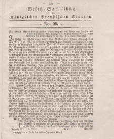 Gesetz-Sammlung für die Königlichen Preussischen Staaten, 6. Oktober 1834, nr. 21.