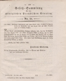 Gesetz-Sammlung für die Königlichen Preussischen Staaten, 27. Dezember 1834, nr. 24.